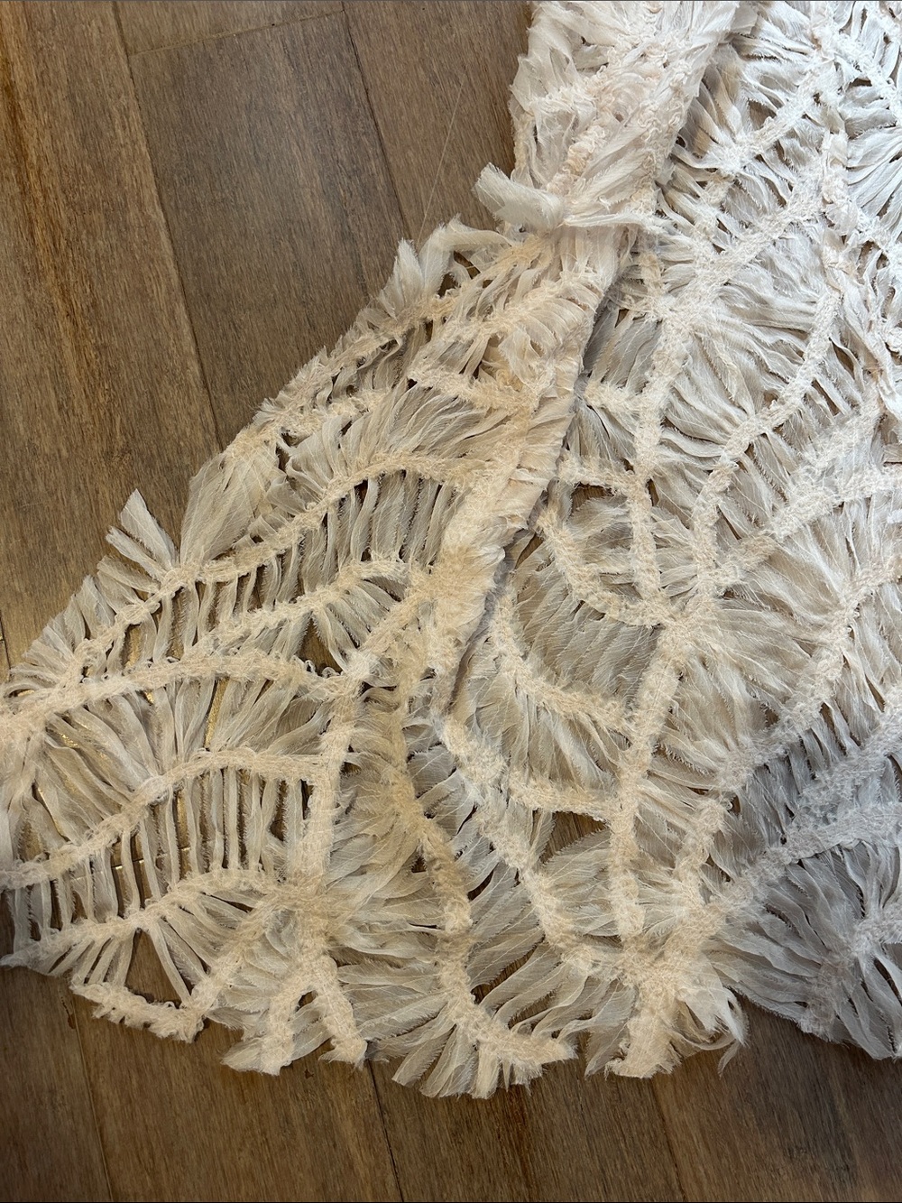 Je Te Veux Ivory Cream Crochet Maxi Skirt and Bandeau Set maxi see thu skirt S - Picture 6 of 17